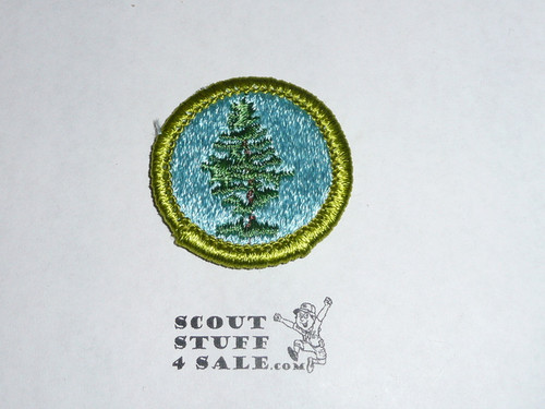 Forestry - Type H - Fully Embroidered Plastic Back Merit Badge (1972-2002)