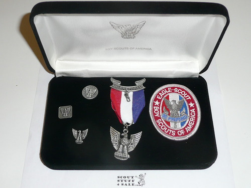 Eagle Scout Medal Set In Presentation Box, CFJ 3, Rectangle Box