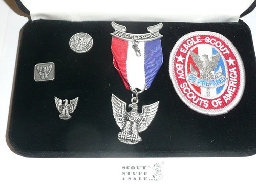 Eagle Scout Medal Set In Presentation Box, CFJ 3, Rectangle Box