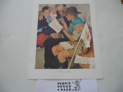 Norman Rockwell, A Scout is Friendly, 11x14 On Heavy Cardstock
