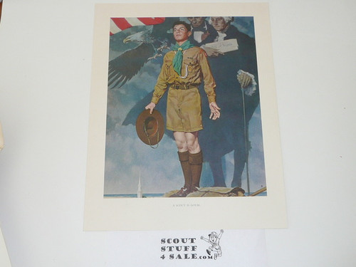 Norman Rockwell, A Scout is Loyal Print, 11x14 On Heavy Cardstock