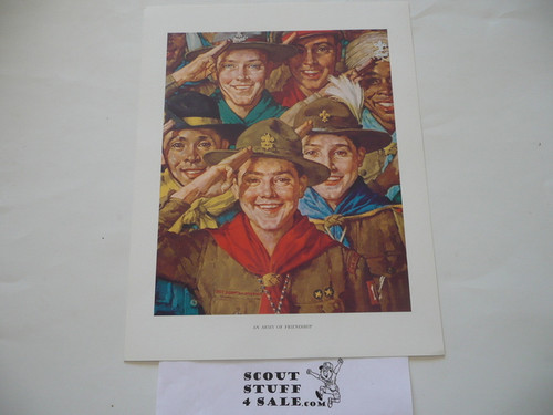 Norman Rockwell, An Army of Friendship, 11x14 On Heavy Cardstock