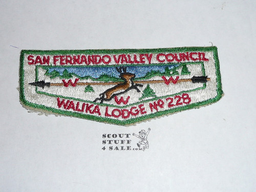 Order of the Arrow Lodge #228 Walika s1 Flap Plach