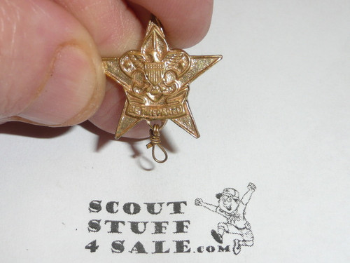 Star Scout Rank Pin, Spin lock Back, 22mm wide, Wire Knot