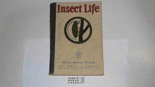 Insect Life Merit Badge Pamphlet, Type 3, Tan Cover, 6-42 Printing, book format