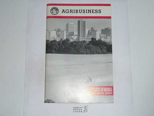 Agribusiness Merit Badge Pamphlet, Type 9, Red Band Cover, 9-87 Printing