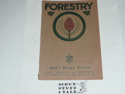 Forestry Merit Badge Pamphlet, Type 3, Tan Cover, 4-39 Printing