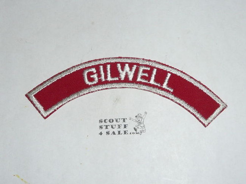 GILWELL Red/White Boy Scout Community Strip, sewn