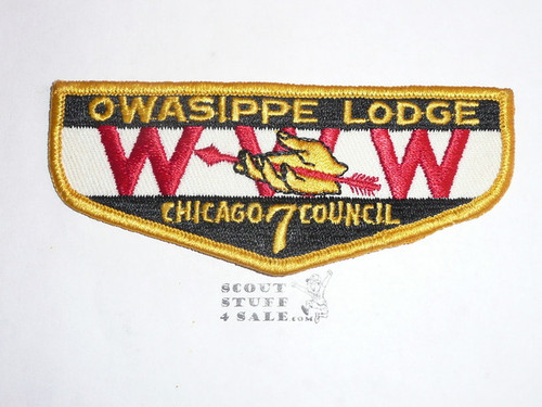 Order of the Arrow Lodge #7 Owasippe f3 Flap Patch