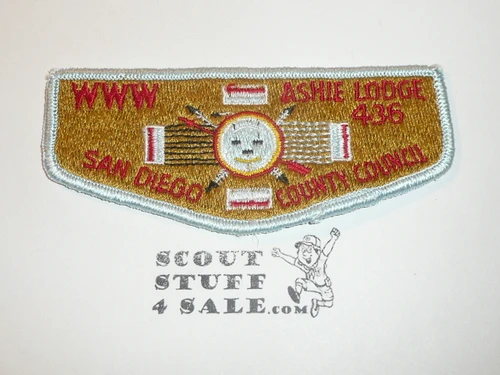 Order of the Arrow Lodge #436 Ashie S10 Flap Patch - Scout