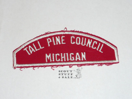 Tall Pine Council Red/White Council Shoulder Patch - Boy Scout