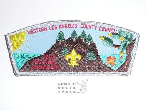 1993 National Jamboree JSP - Western Los Angeles County Council JSP, silver mylar bdr