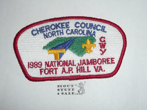 1989 National Jamboree JSP - Cherokee Council, red bdr