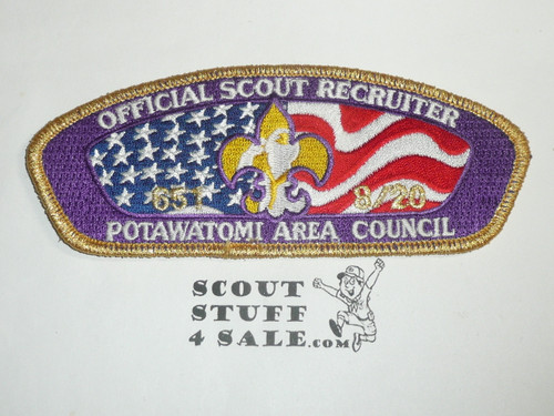 Potawatomi Area Council sa81 #8/20 CSP - Scout