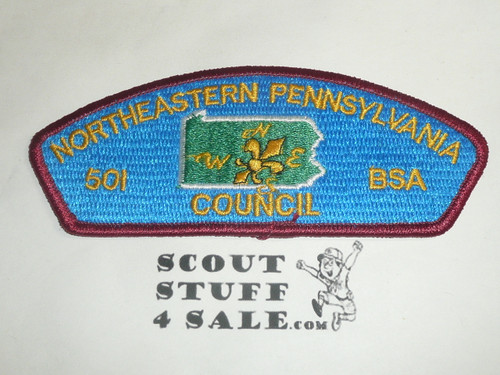 Northeastern Pennsylvania Council UNLISTED CSP - s1 but with maroon bdr - Scout