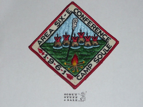 Section / Area 6-E Order of the Arrow Conference Patch, 1961, Camp Soule