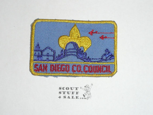 San Diego County Council Patch (CP), 1950's c/e - Boy Scout