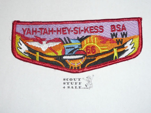 Order of the Arrow Lodge #66 Yah-Tah-Hey-Si-Kess solid Flap Patch - Boy Scout