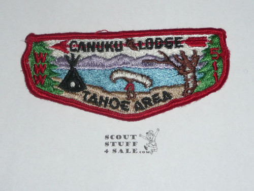 Order of the Arrow Lodge #511 Canuku s1 Flap Patch, lt use