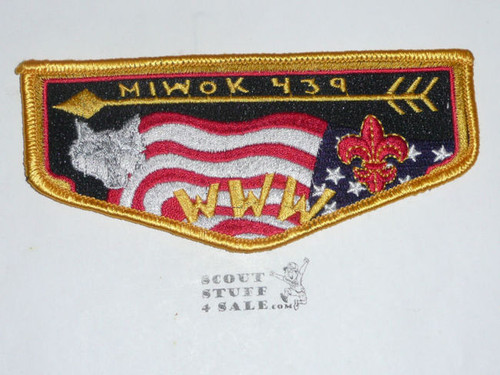 Order of the Arrow Lodge #439 Miwok 2001 Jamboree Flap Patch - Scout
