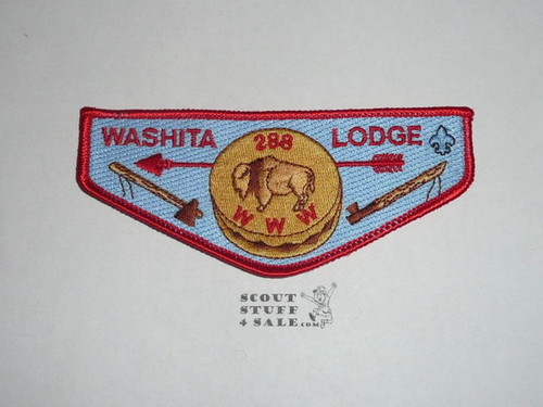 Order of the Arrow Lodge #288 Washita solid Flap Patch - Boy Scout