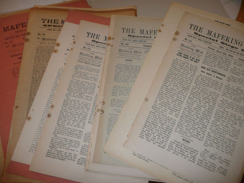 44 Issues of Mafeking Mail / Seige Slips, Newspaper of Baden Powell during Seige