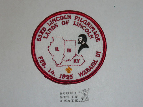 1993 (53rd) Lincoln Pilgrimage Patch - Boy Scout
