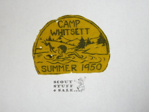 1950 Camp Whitsett Felt Patch, San Fernando Valley Council