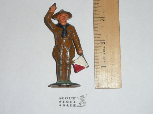 1920's VINTAGE BARCLAY BOY SCOUT SIGNALING LEAD TOY SOLDIER