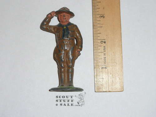 1920's Vintage Barclay B-183 Boy Scout Saluting #802 Lead Toy Soldier, used