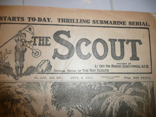 1911-1912 Bound Volume "The Scout" Magazine of the British Boy Scout Association
