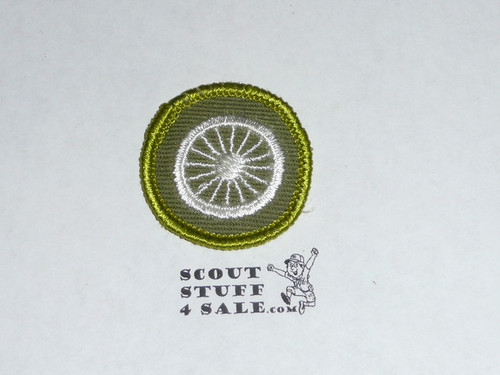 Cycling - Type F - Rolled Edge Twill Merit Badge (1961-1968)