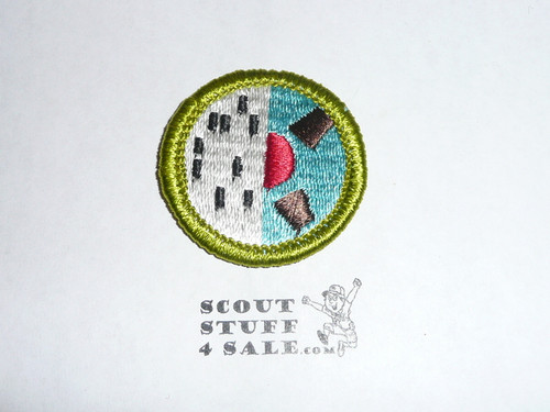 Computers (not PC) - Type H - Fully Embroidered Plastic Back Merit Badge (1972-2002)
