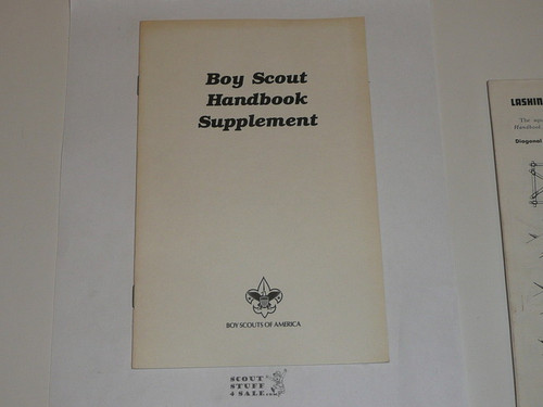 1989 Boy Scout Handbook Supplement, Realigned Boy Scout Requirements, 1989 printing