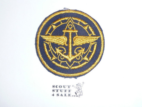 Senior Scout / Explorer Assistant Advisor Patch on Blue (SS-08 / EX-12), CAW Design