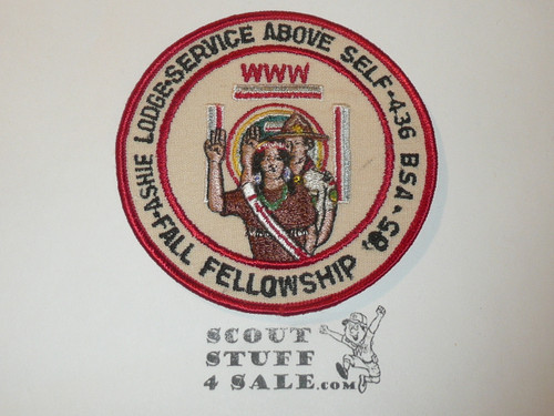 Order of the Arrow Lodge #436 Ashie 1985 Fellowship Patch - Scout