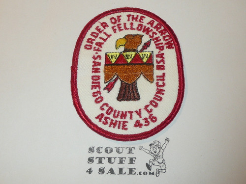 Order of the Arrow Lodge #436 Ashie 1971 Fellowship Patch - Scout