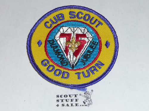 75th BSA Anniversary Patch, Cub Scout Good Turn