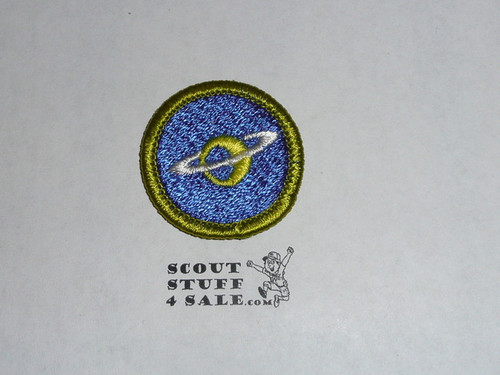 Astronomy - Type H - Fully Embroidered Plastic Back Merit Badge (1972-2002)