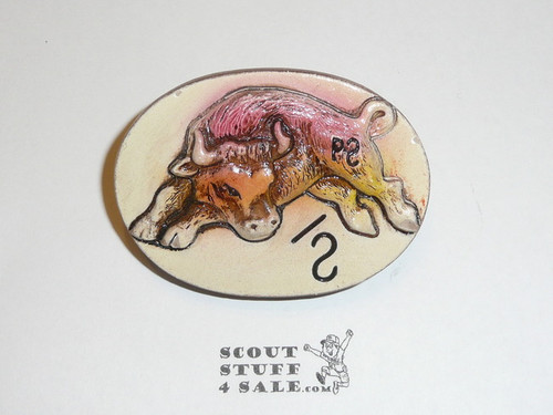 Philmont Scout Ranch Plaster Neckerchief Slide, Bull