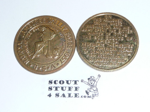 1957 National Jamboree Coin / Token patina gold Color