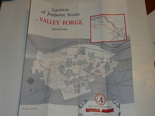 1957 National Jamboree Souvenier Map of Valley Forge