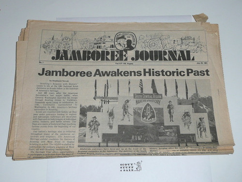 1981 National Jamboree Complete Set of Jamboree Journal Newspapers