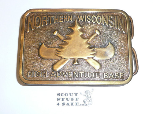 Northern Wisconsin High Adventure Base Heavy Bronze Belt Buckle