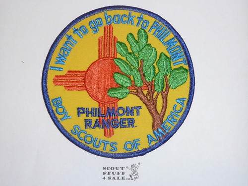 Philmont Scout Ranch, Philmont Ranger Jacket Patch, Plastic Back