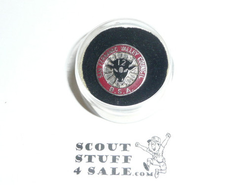 San Fernando Valley Council Enameled Pin/tie tack with Region 12 Steer