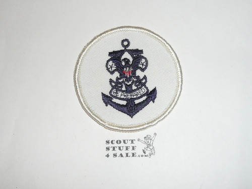 Sea Scout Universal Emblem Patch on White Twill, 1980's
