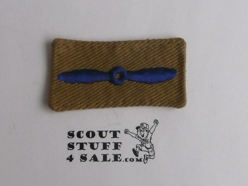 Air Scout Candidate Tenderfoot Patch, 1940's, material folded under