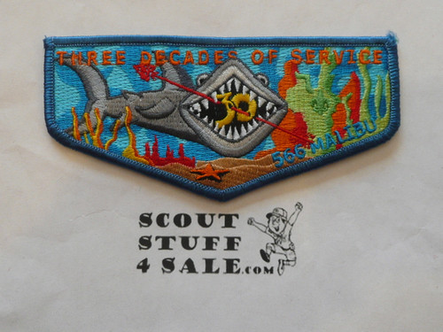 Order of the Arrow Lodge #566 Malibu s17a 30th Anniversary Flap Patch