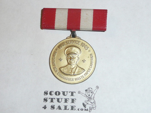 WWII 1945 War Service Medal, General Eisenhower Waste Paper Campaign Medal